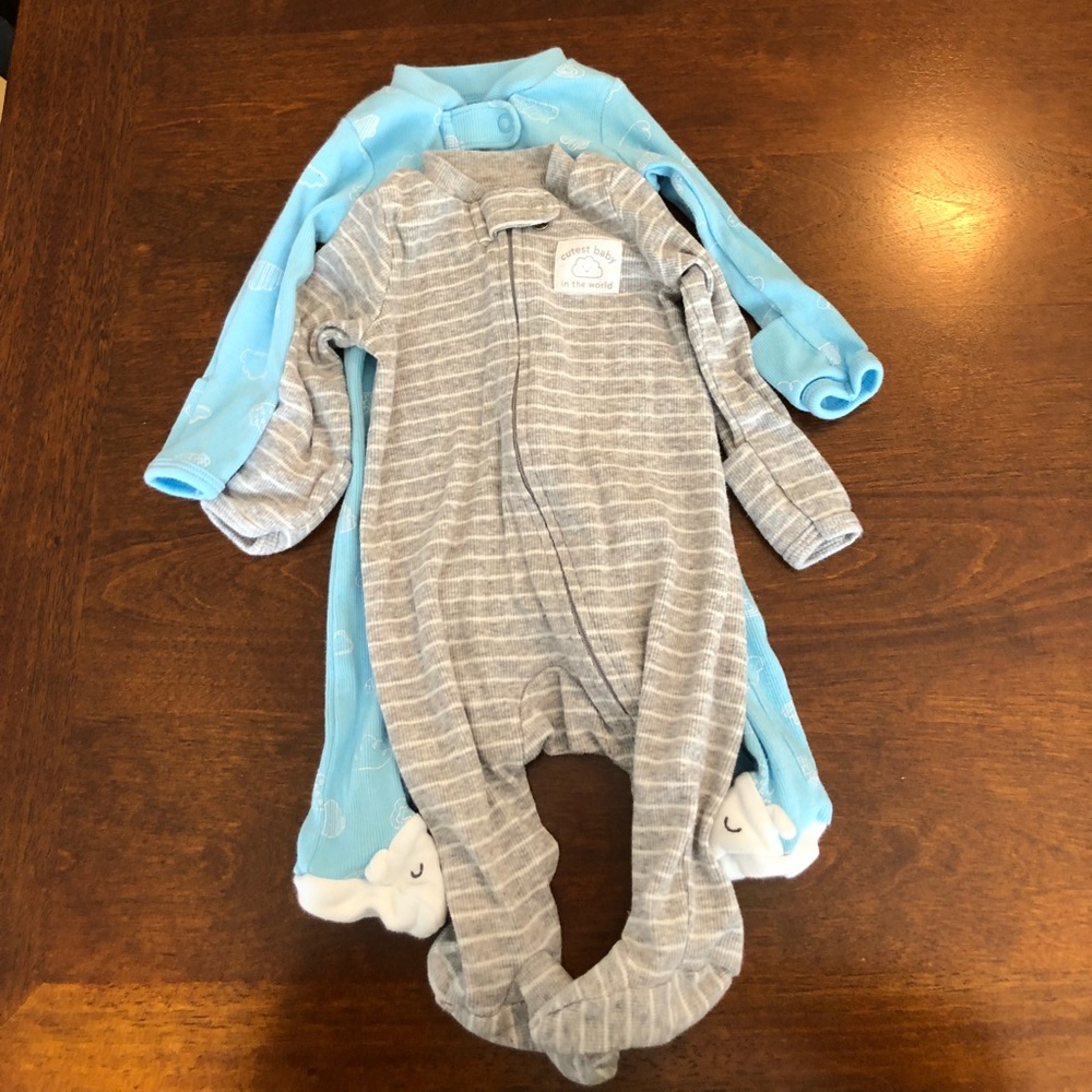 Carters 2 Pair zip up Sleepers